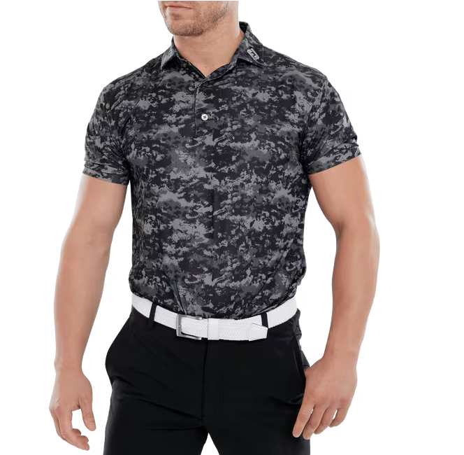 FootJoy Cloud Camo Lisle Golf Polo Shirt