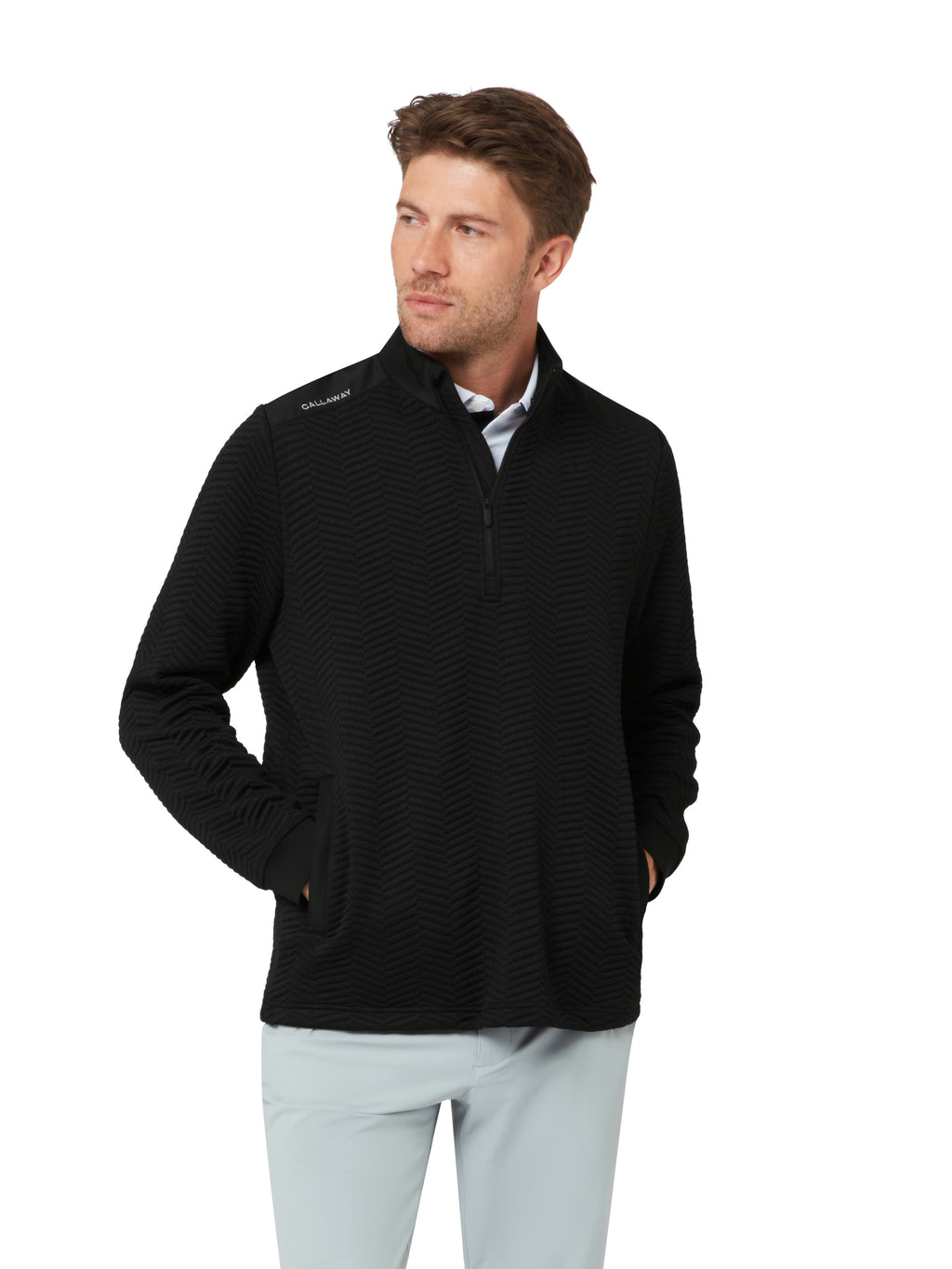 Callaway Chevron Jacqard 1/4 Zip