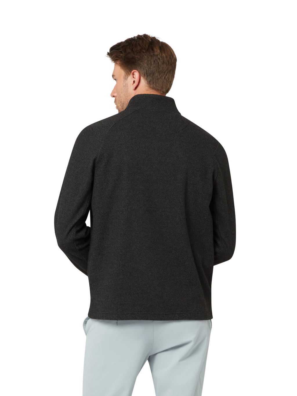 Callaway Apparel Men's Lightweight Knit 1/4 Zip Golf Vest CAVIAR