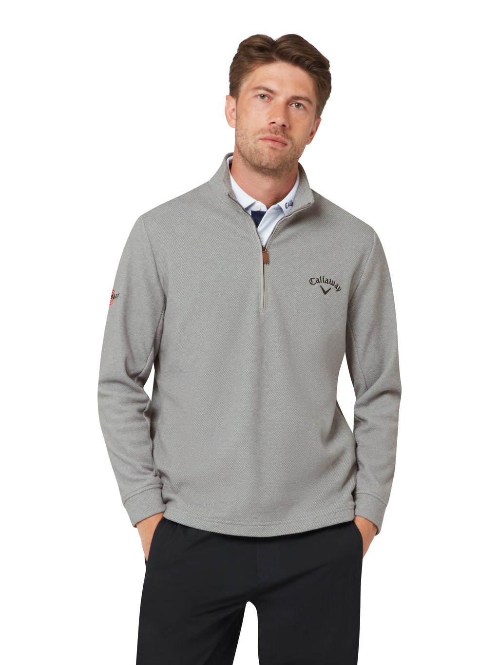Callaway Apparel Men's Lightweight Knit 1/4 Zip Golf Vest