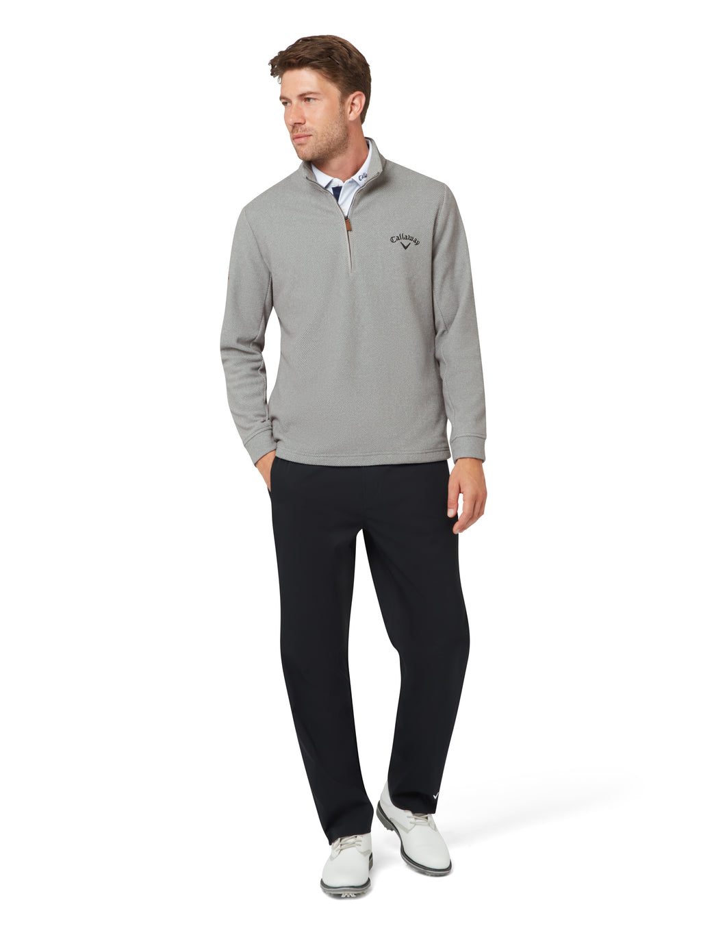 Callaway Apparel Men's Lightweight Knit 1/4 Zip Golf Vest