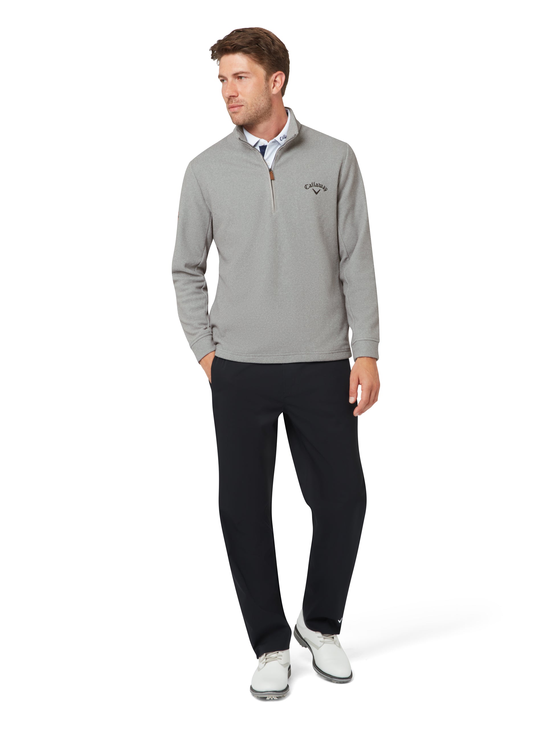 Callaway Apparel Men's Lightweight Knit 1/4 Zip Golf Vest