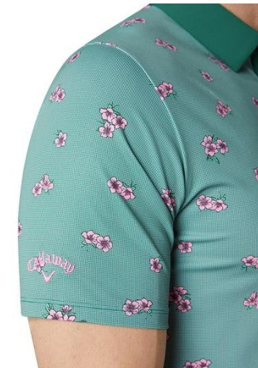 Callaway Mens Azalea Gingham Polo Shirt - Masters Collection