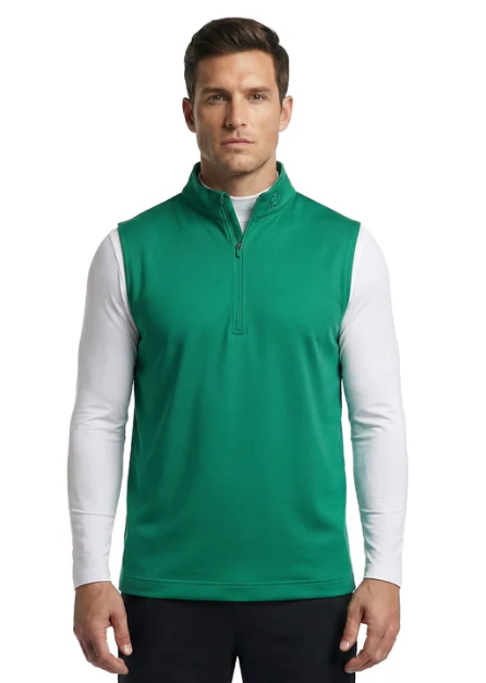 FootJoy Half Zip Golf Vest Field Green