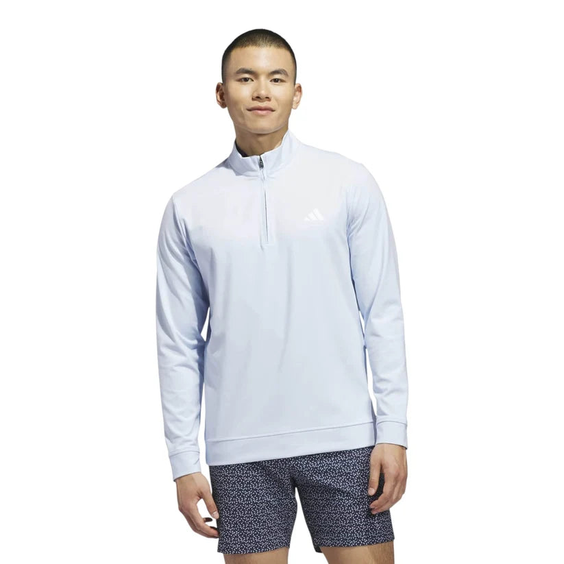 ADIDAS ULTIMATE365 CLASSIC 1/4 ZIP GOLF MID LAYER CRYSTAL SKY