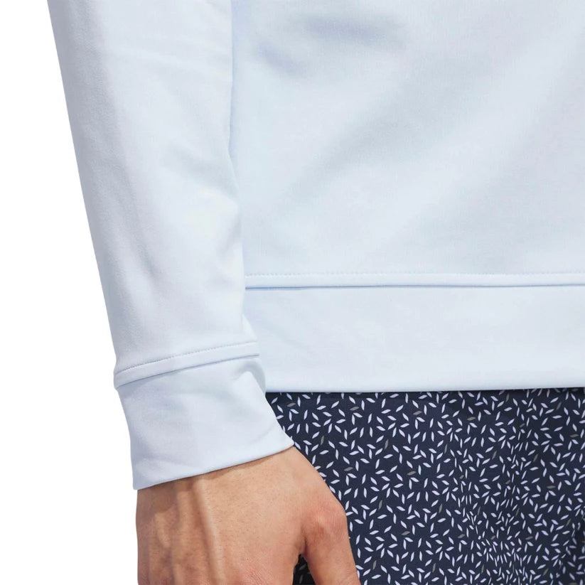 ADIDAS ULTIMATE365 CLASSIC 1/4 ZIP GOLF MID LAYER CRYSTAL SKY
