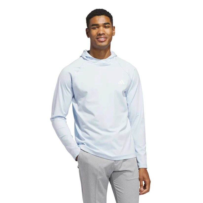 ADIDAS ULTIMATE365 HEATHER GOLF HOODIE CRYSTAL SKY