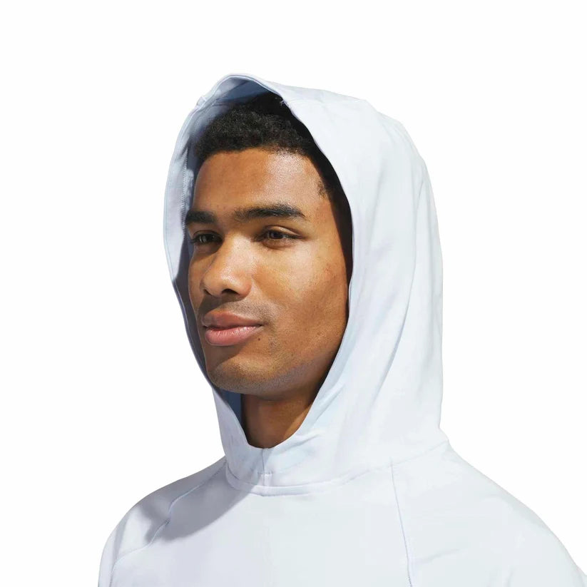 ADIDAS ULTIMATE365 HEATHER GOLF HOODIE CRYSTAL SKY