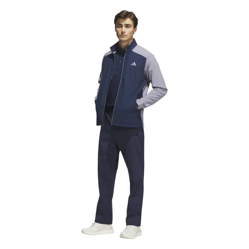 ADIDAS ULTIMATE365 WINDKNIT GOLF MID LAYER SLATE/COLLEGIATE NAVY