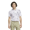 ADIDAS ULTIMATE365 MESH BCH PRINT GOLF POLO SHIRT WHITE