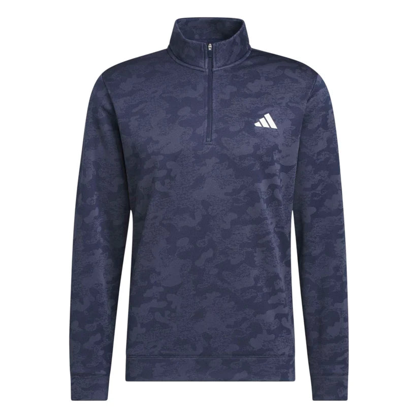 ADIDAS ULTIMATE365 DWR 1/4 ZIP GOLF MID LAYER COLLEGIATE NAVY/SHADOW NAVY