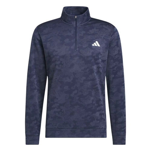 ADIDAS ULTIMATE365 DWR 1/4 ZIP GOLF MID LAYER COLLEGIATE NAVY/SHADOW NAVY