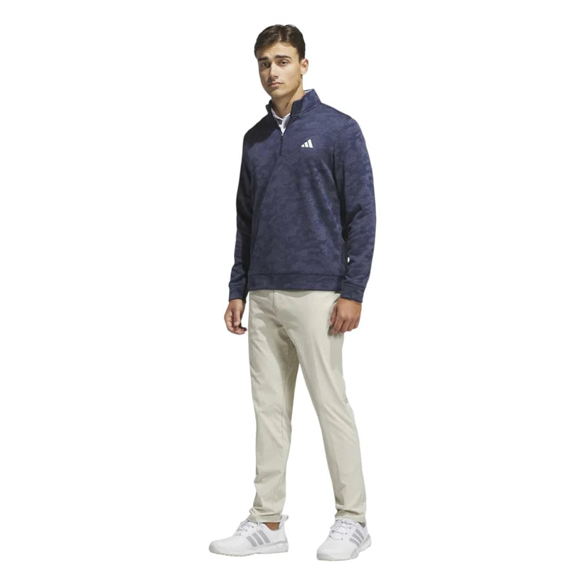 ADIDAS ULTIMATE365 DWR 1/4 ZIP GOLF MID LAYER COLLEGIATE NAVY/SHADOW NAVY