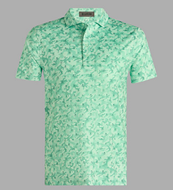 G/FORE Mapped Icon Camo Tech Jersey Mens Golf Polo Menthol