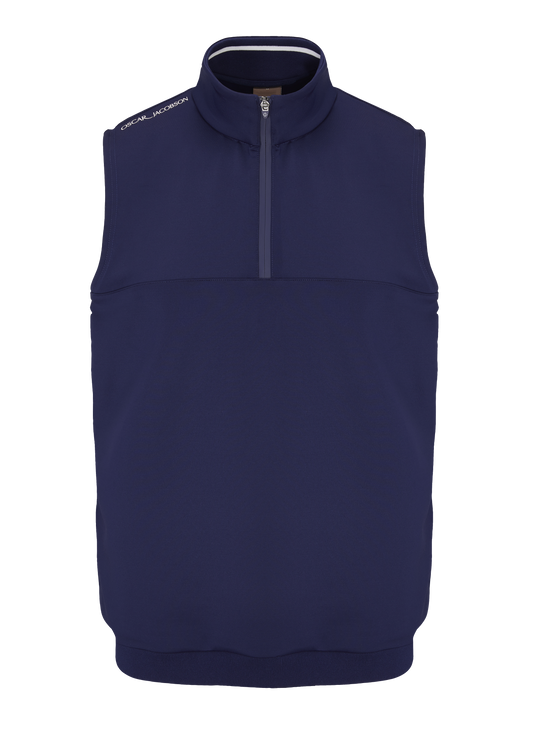 Oscar Jacobson Westland Sleeveless Quarter Zip Pullover