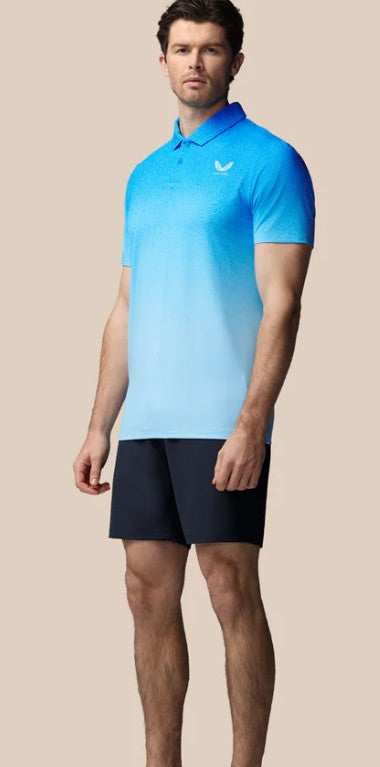 Castore men’s Golf Map Printed Short Sleeve Polo Top