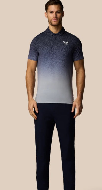 Castore men’s Golf Map Printed Short Sleeve Polo Top