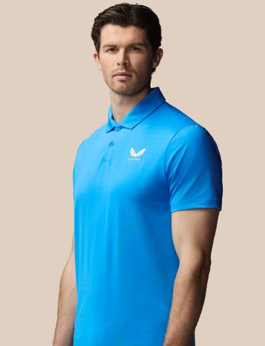 Castore men’s Golf Striped Short Sleeve Polo Top