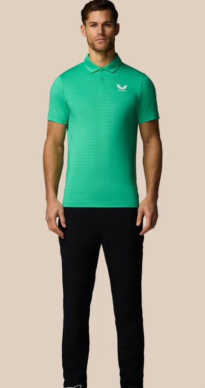 Castore men’s Golf Striped Short Sleeve Polo Top