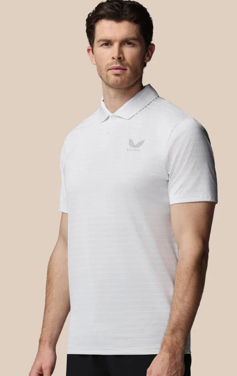 Castore men’s Golf Striped Short Sleeve Polo Top