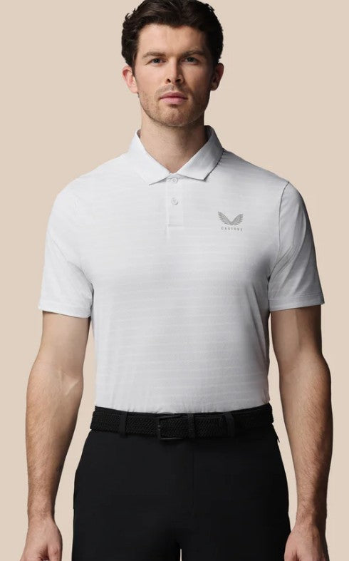Castore men’s Golf Striped Short Sleeve Polo Top