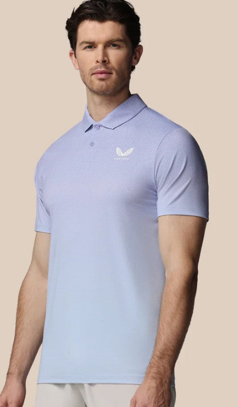 Castore men’s Golf Striped Short Sleeve Polo Top