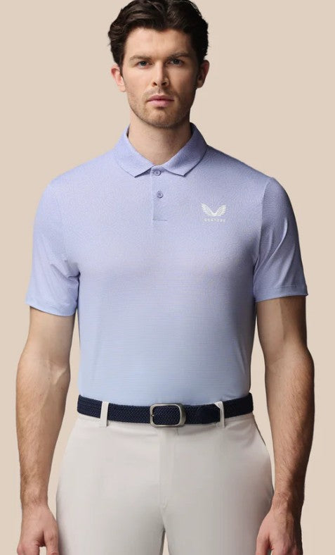 Castore men’s Golf Striped Short Sleeve Polo Top