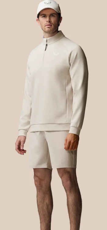 Castore Men’s Golf Flex Debossed Quarter Zip Long Sleeve Top