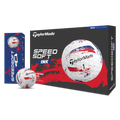 Taylormade SpeedSoft Ink Golf Balls Blue/Red 1 Dozen