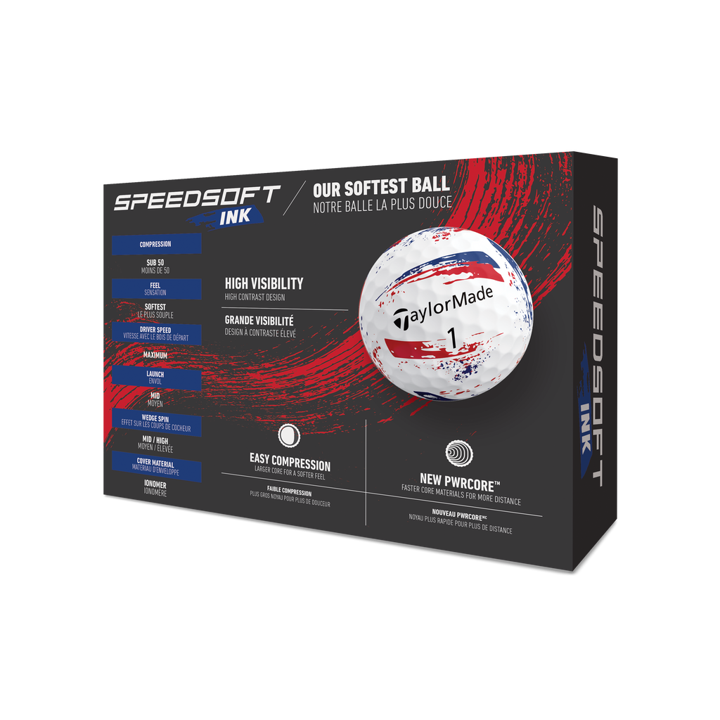 Taylormade SpeedSoft Ink Golf Balls 1 Dozen