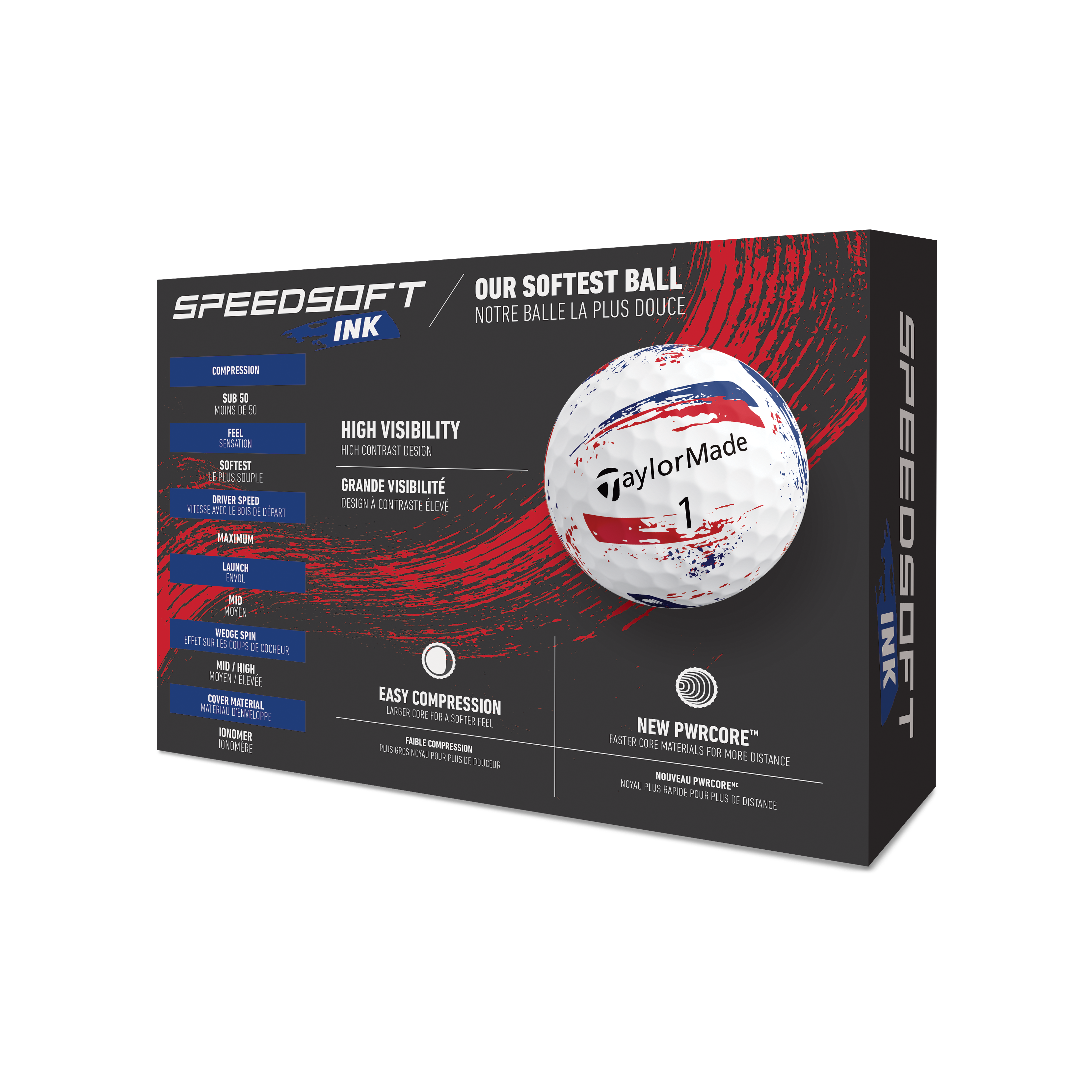 Taylormade SpeedSoft Ink Golf Balls 1 Dozen