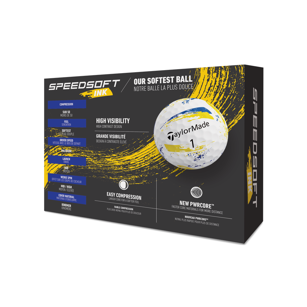 Taylormade SpeedSoft Ink Golf Balls 1 Dozen