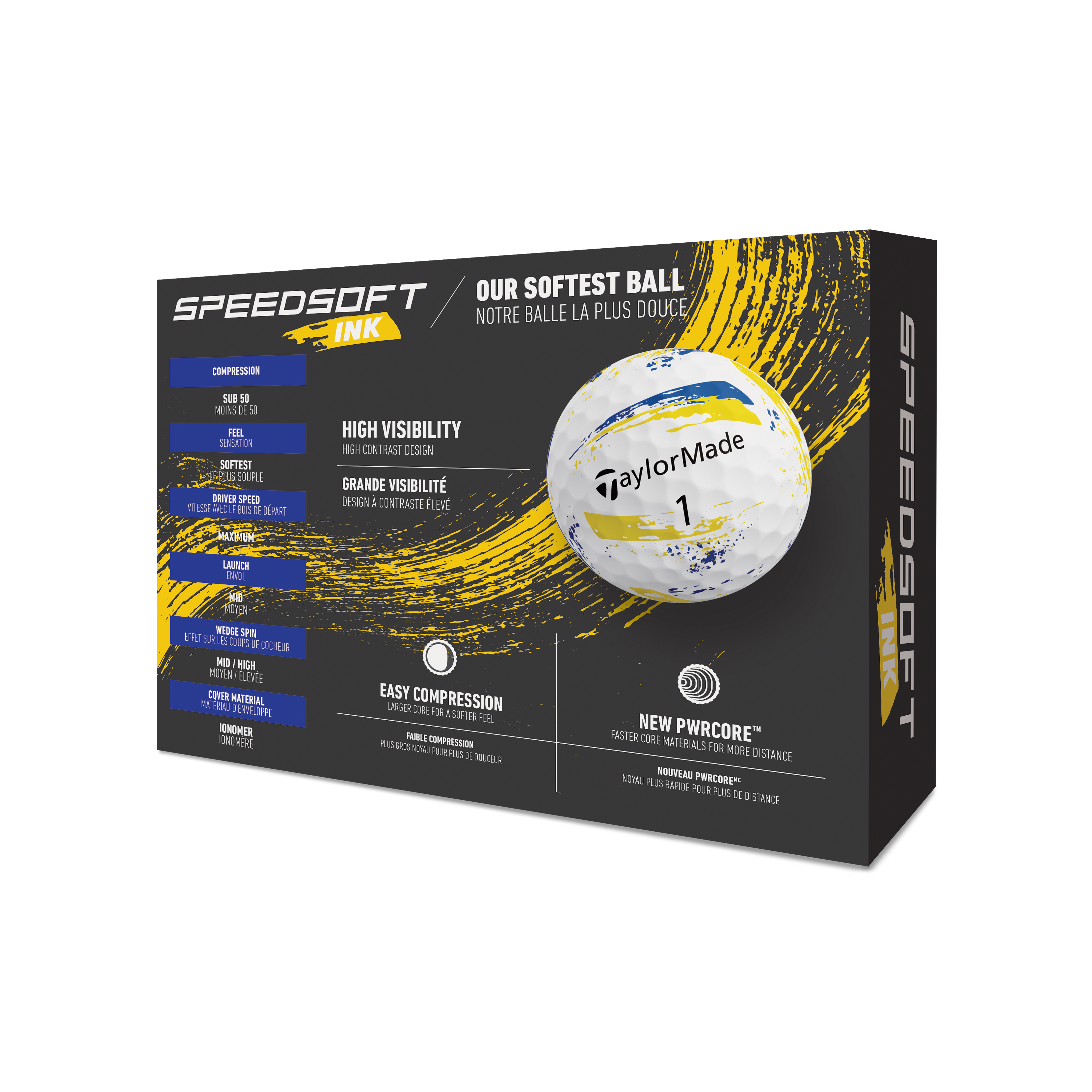 Taylormade SpeedSoft Ink Golf Balls 1 Dozen