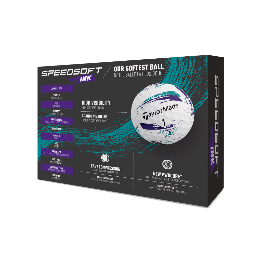 Taylormade SpeedSoft Ink Golf Balls 1 Dozen