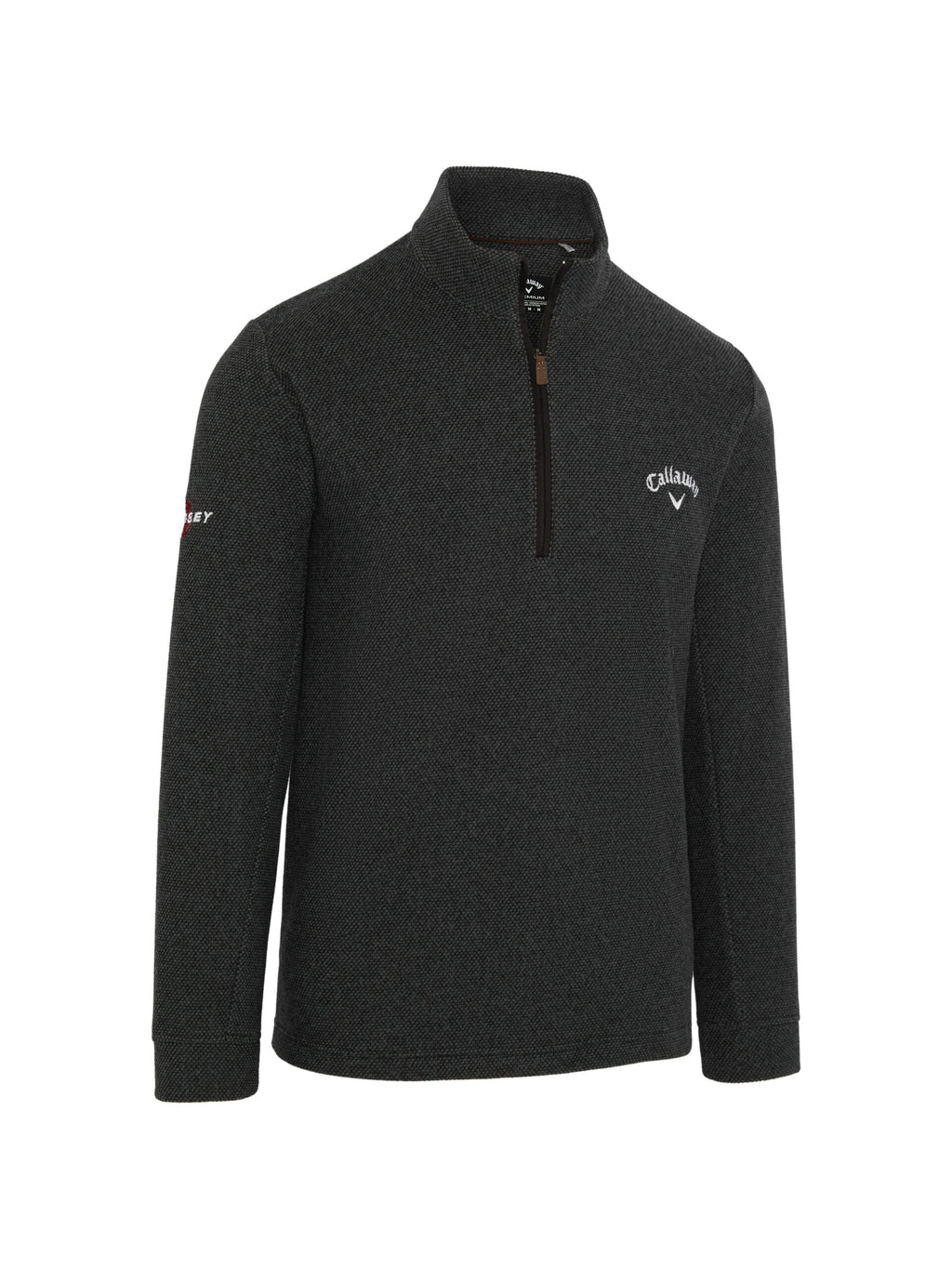 Callaway Apparel Men's Lightweight Knit 1/4 Zip Golf Vest CAVIAR