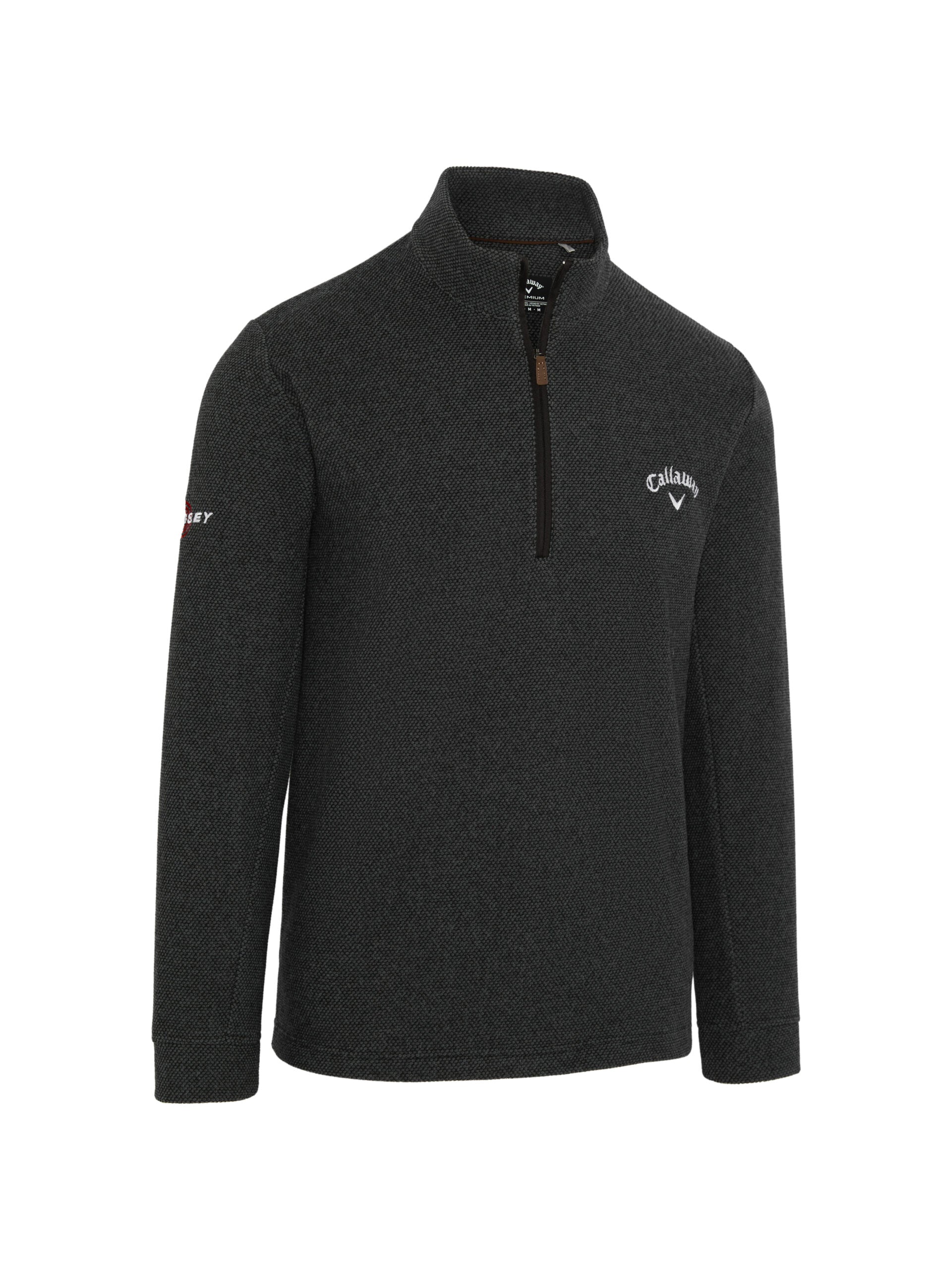 Callaway Apparel Men's Lightweight Knit 1/4 Zip Golf Vest CAVIAR